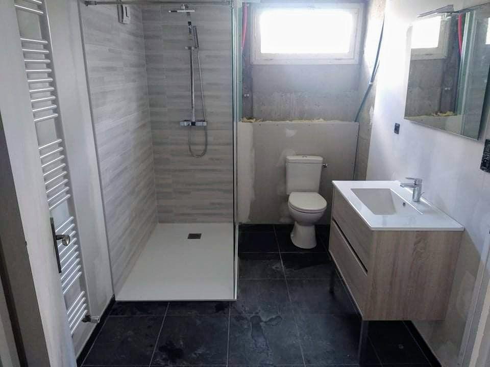 Transformation d'une buanderie en salle d'eau